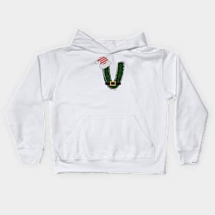 Letter V - Christmas Letter Kids Hoodie